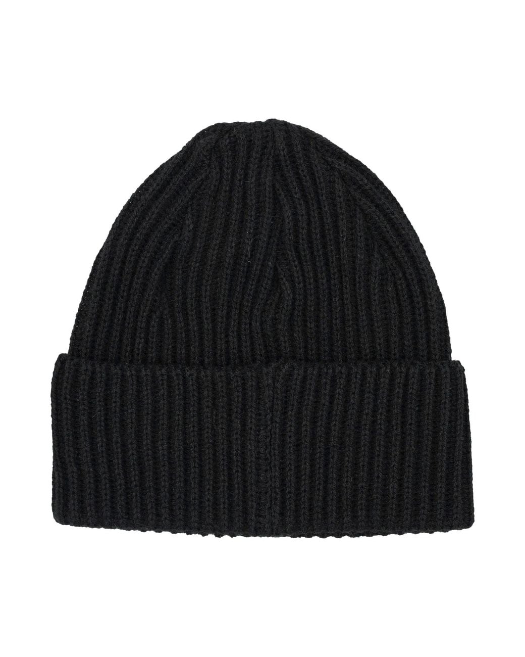 Kavu Black Ribbed Knit Cuffed Beanie