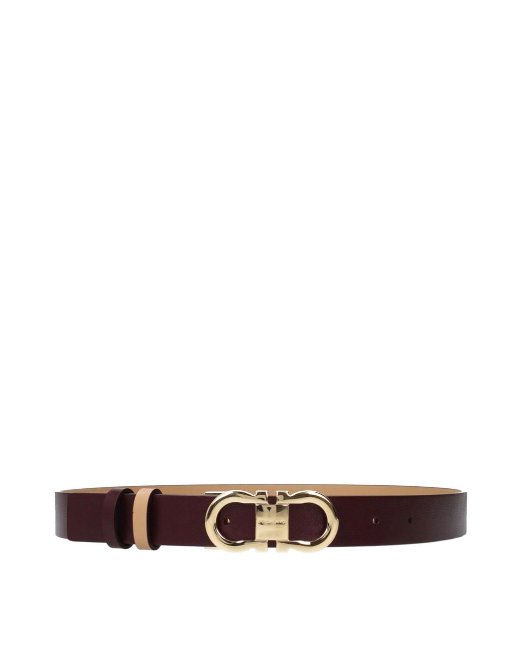 Ferragamo Natural Belts Leather/Barolo