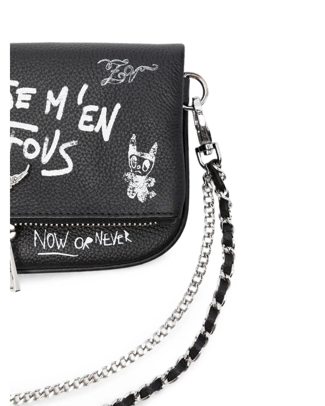 Zadig & Voltaire Black Rock Nano Arty Tag