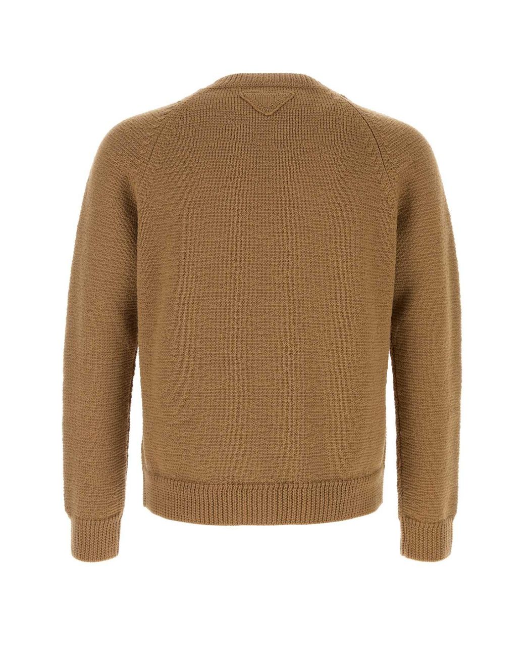 Prada Natural Crew Neck Sweaters for men