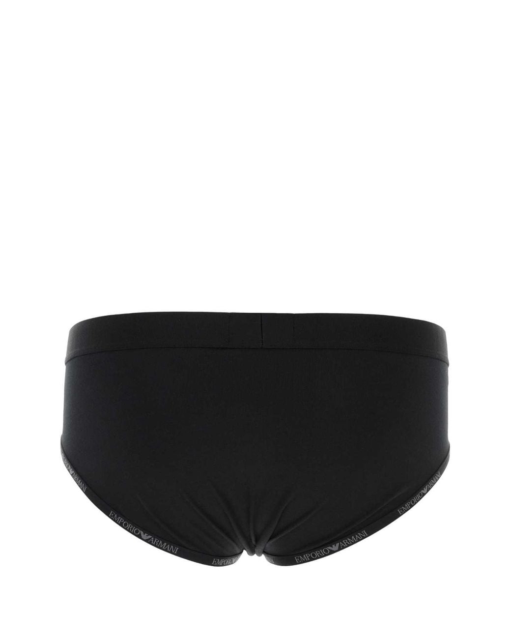 Emporio Armani Black Stretch Cotton Brief Set for men