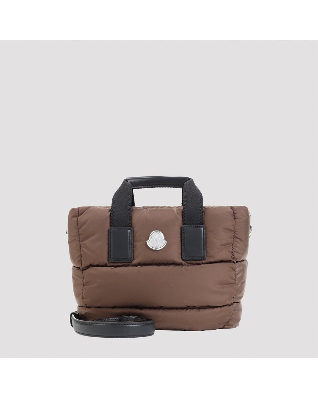 Moncler Brown Mini Caradoc Polyamide Tote Bag