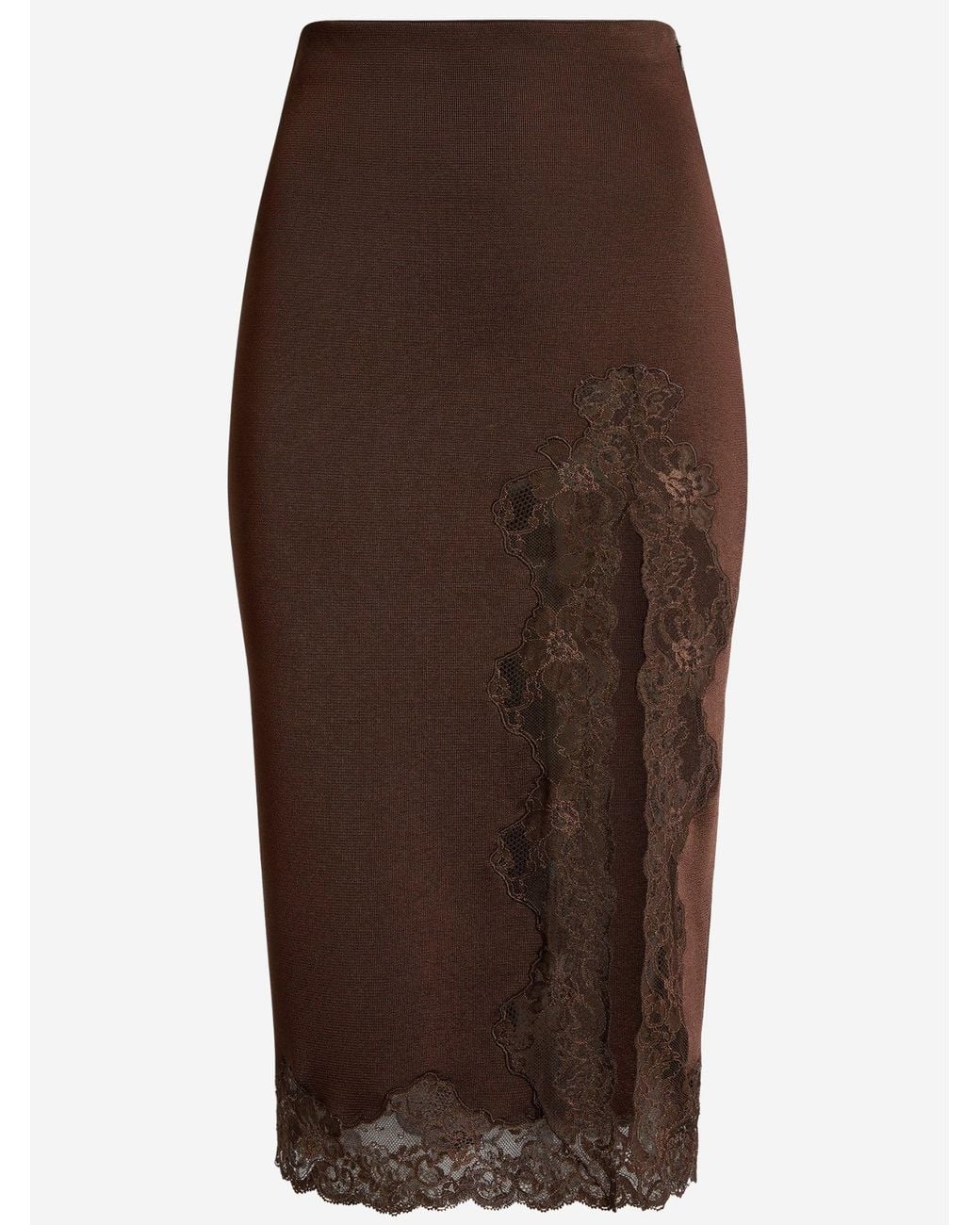 Balmain Brown Midi Skirt