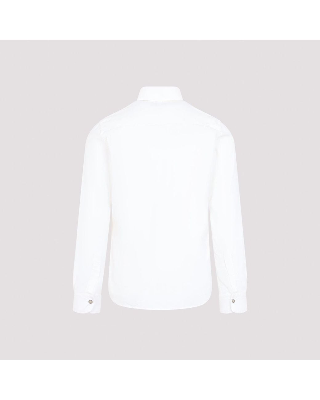 Canali White Wester Pocket Shirt for men