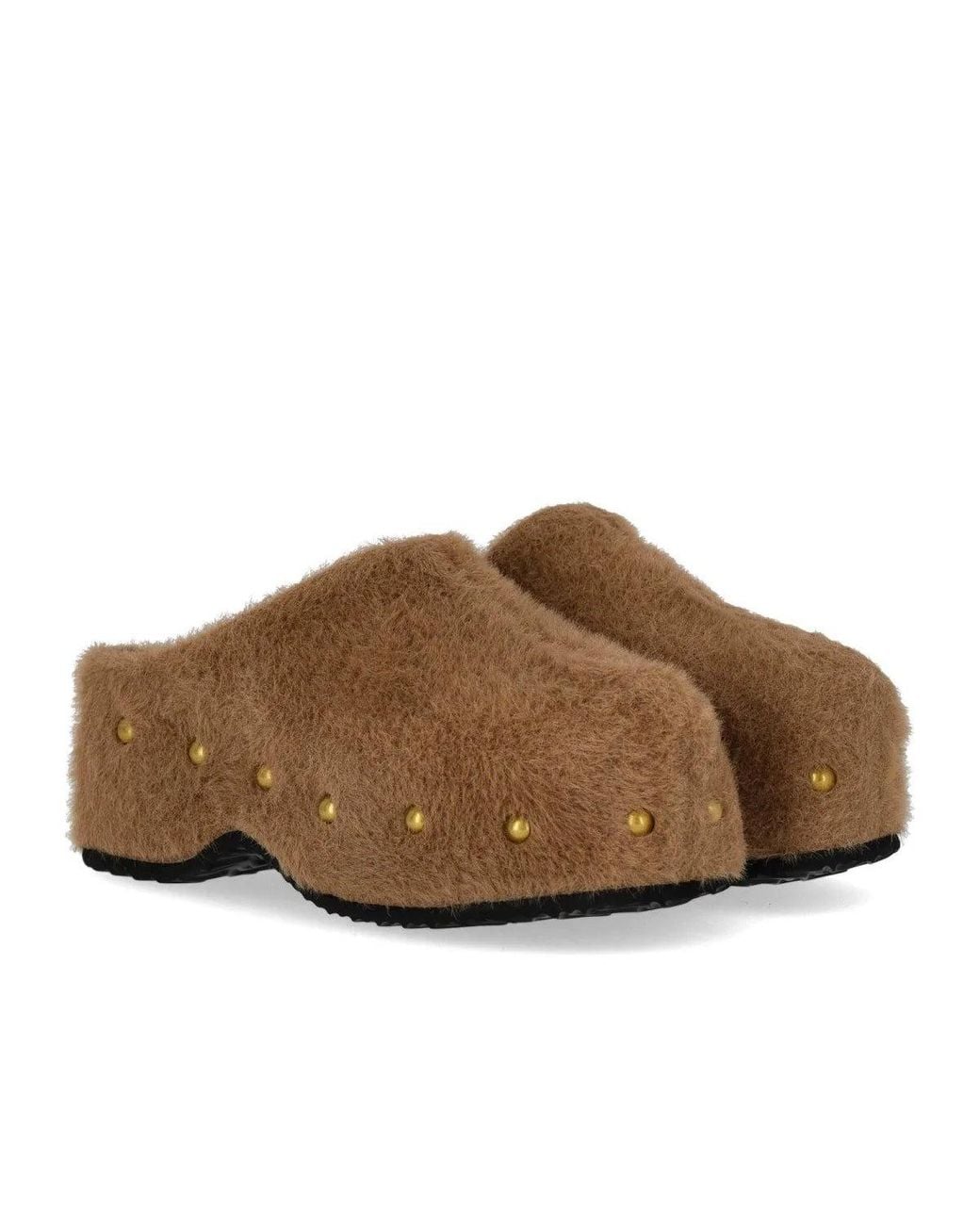 MISS OLIVIA Brown Carola Mohair Clog