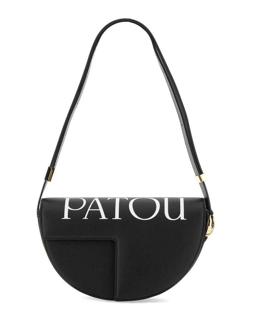 Patou Black Mini Leather Shoulder Handbag