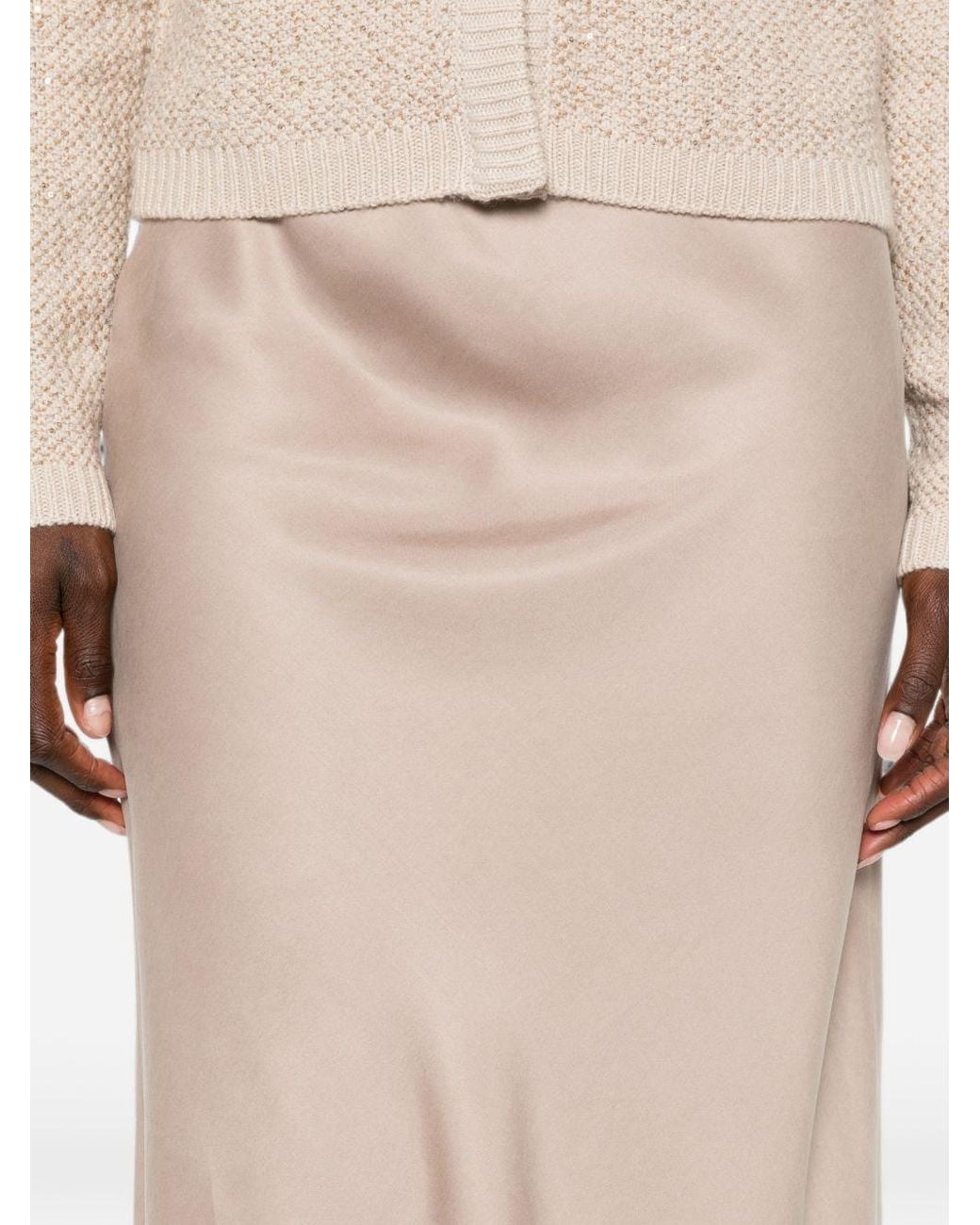 Fabiana Filippi Natural Long Skirt