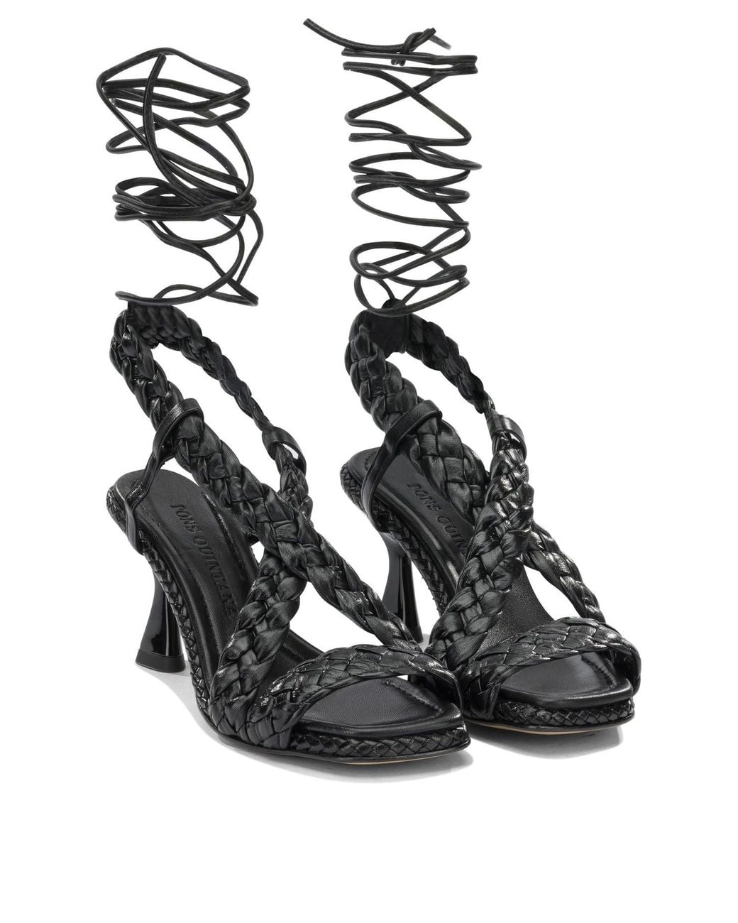 Pons Quintana Black Cow Leather Sandals