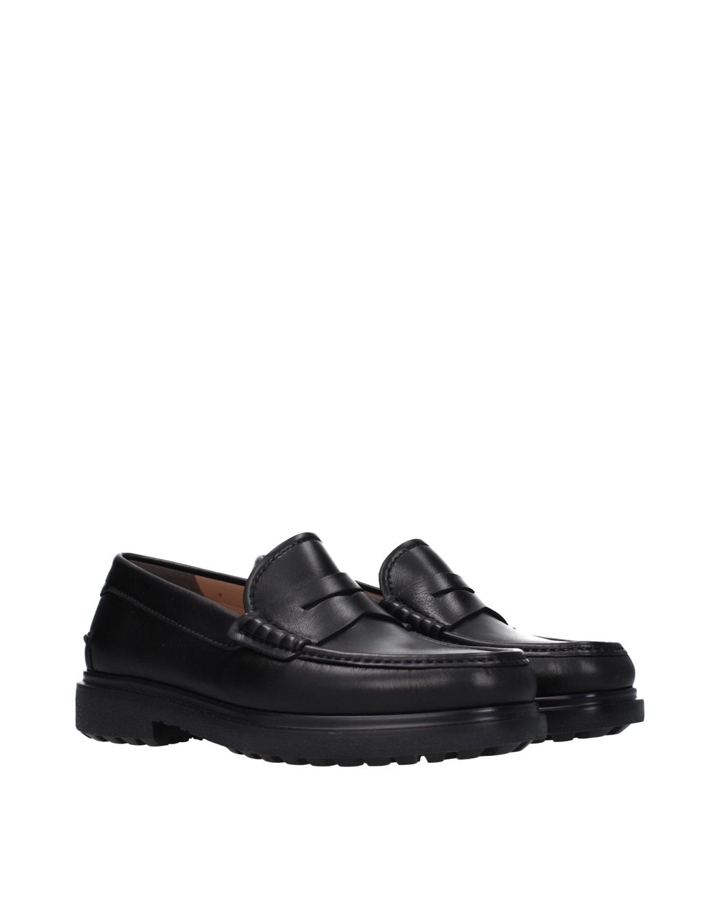 Ferragamo Black Pittsburgh Leather Loafers
