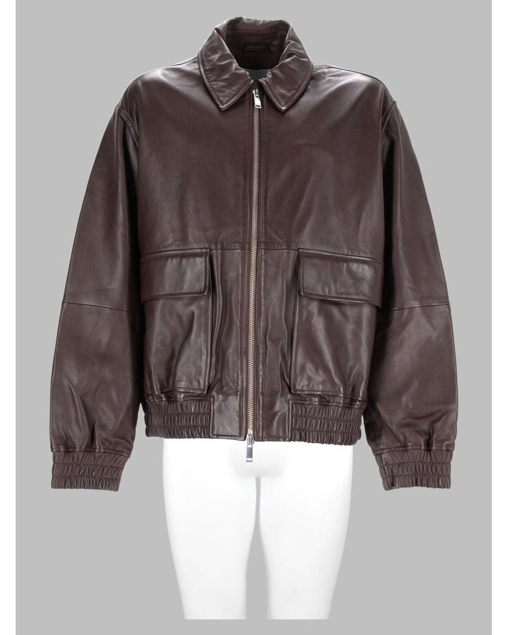Studio Nicholson Brown 100% Leather Jacket for men