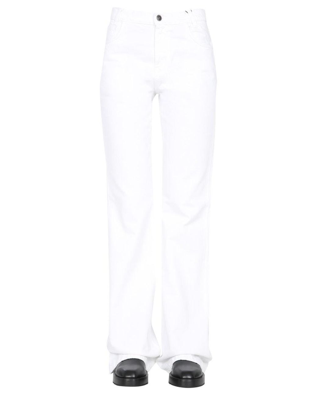 Raf Simons White Flared Jeans