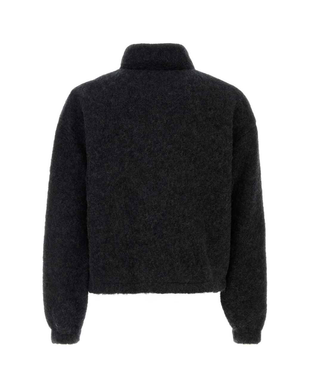 Jil Sander Black Charcoal Wool Blend Sweatshirt for men