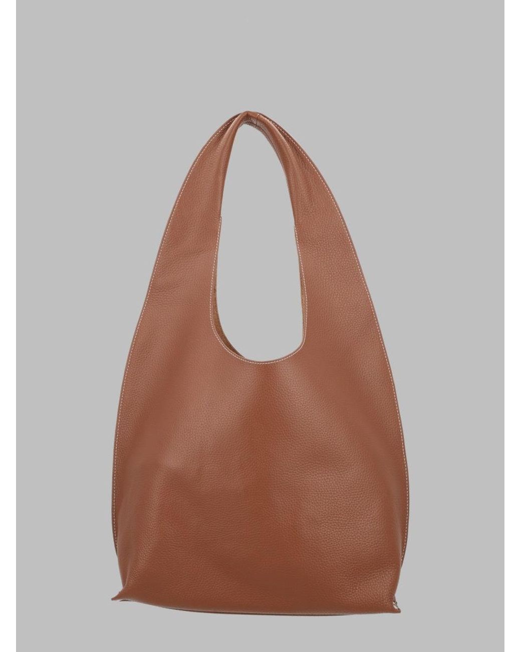 A.P.C. Brown Borsa Tote "Le Neige Clou"