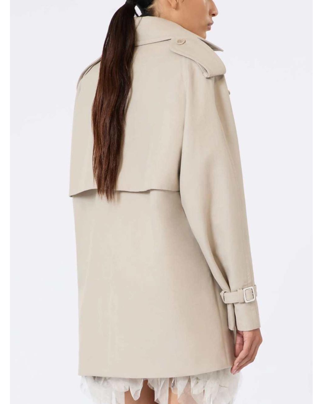 Max Mara Natural Short Cotton Duster Coat