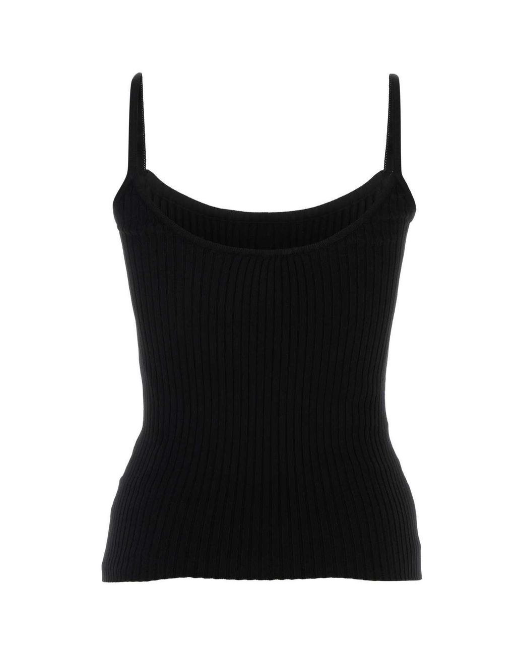 Courreges Black Reedition Knit Tank Top