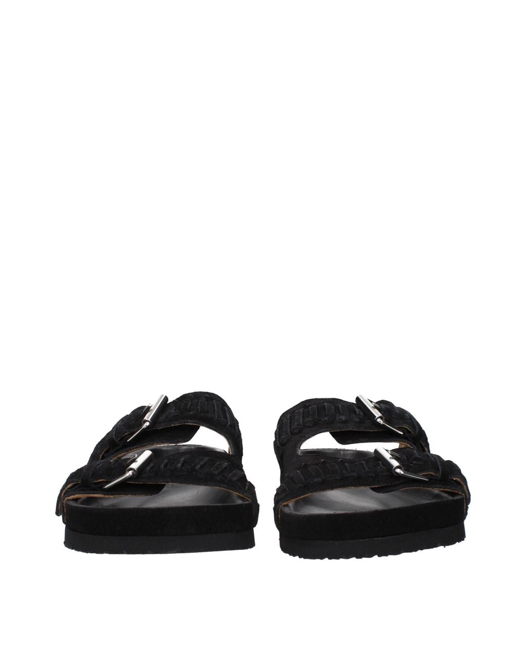 Isabel Marant Black Slippers And Clogs Lekson Suede