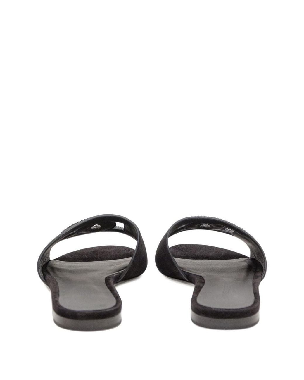 Dolce & Gabbana Black Dolce & Gabbana Dg Logo Leather Sandals