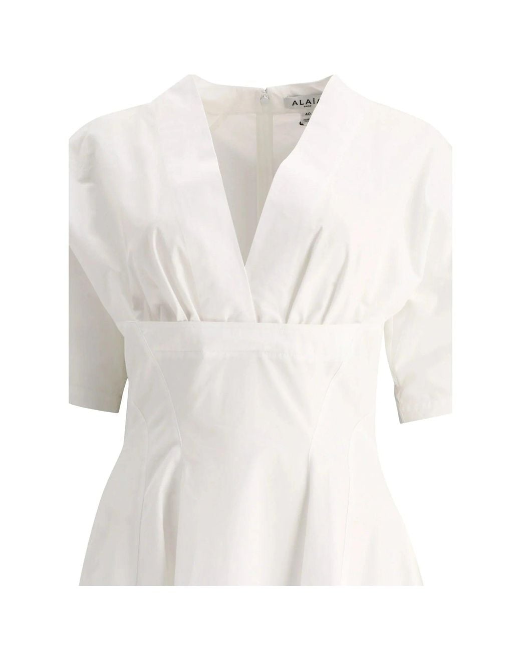 Alaïa White Cotton Casual Dress