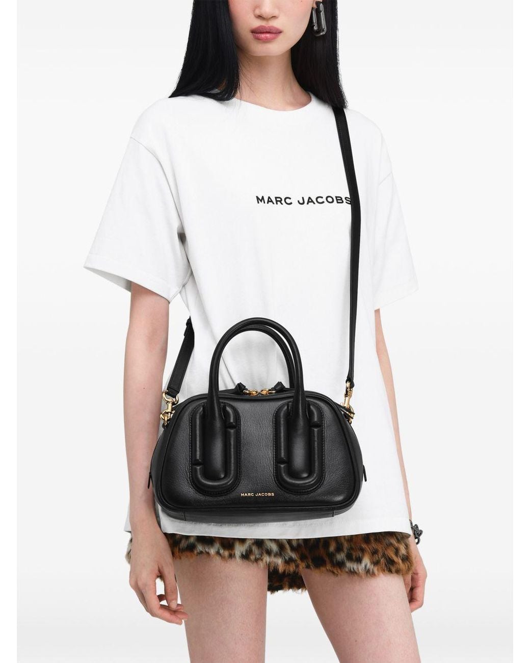 Marc Jacobs Black The Bauletto Leather Tote Bag