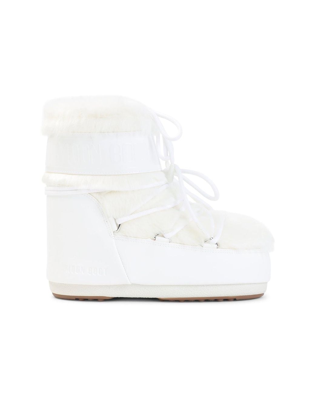 Moon Boot White Icon Low Faux Fur Boots