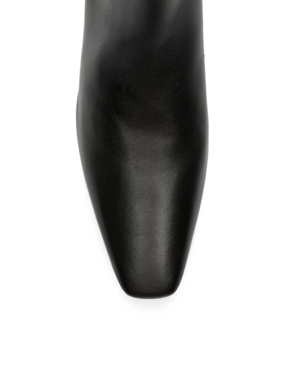 Totême  Black Leather Heel Ankle Boots