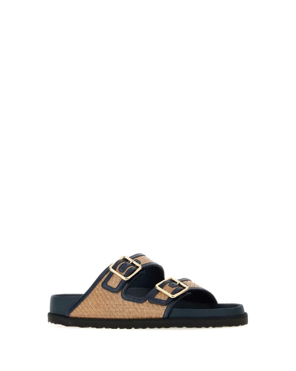 Birkenstock Black Raffia Arizona Slippers For for men