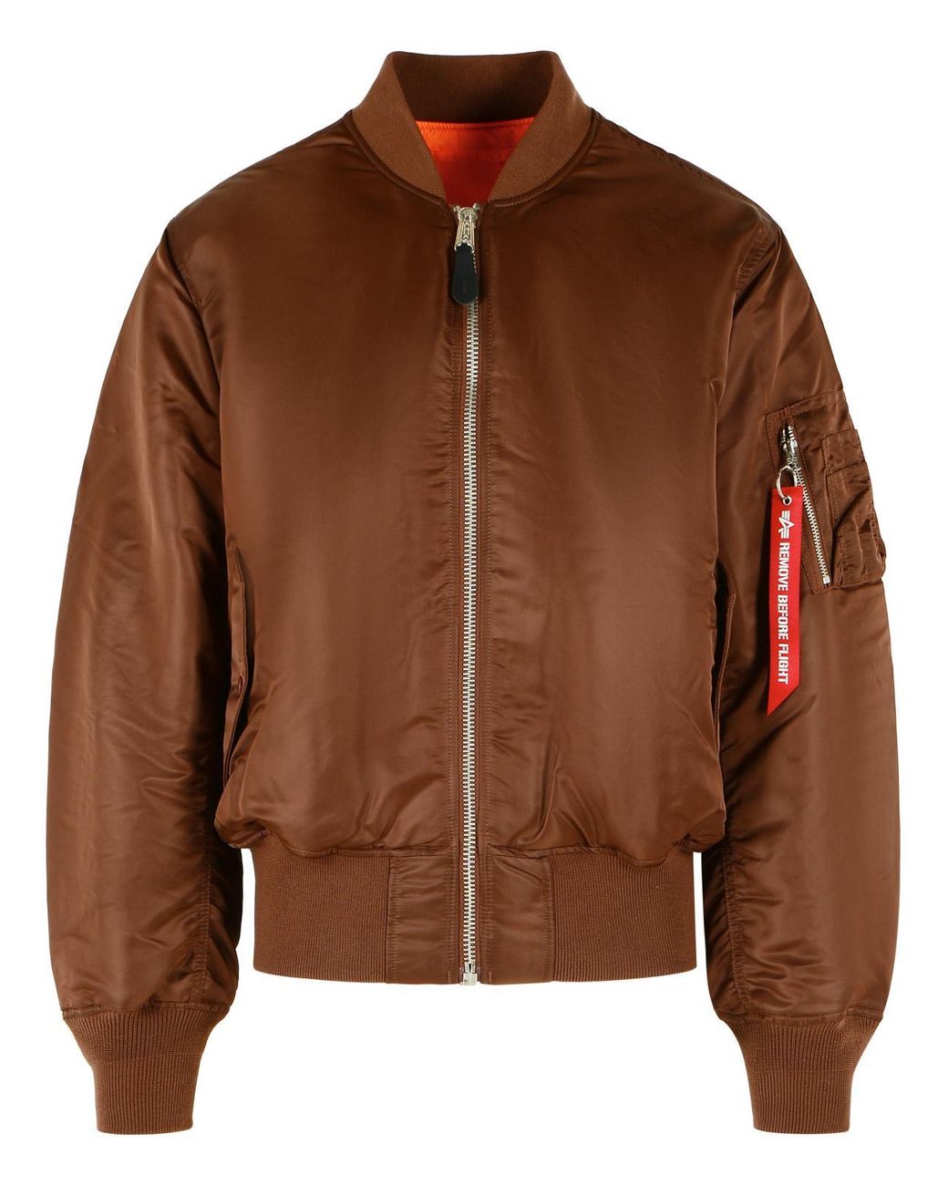 Alpha Industries Brown Powder Ma-1 Heritage Nylon Bomber Jacket