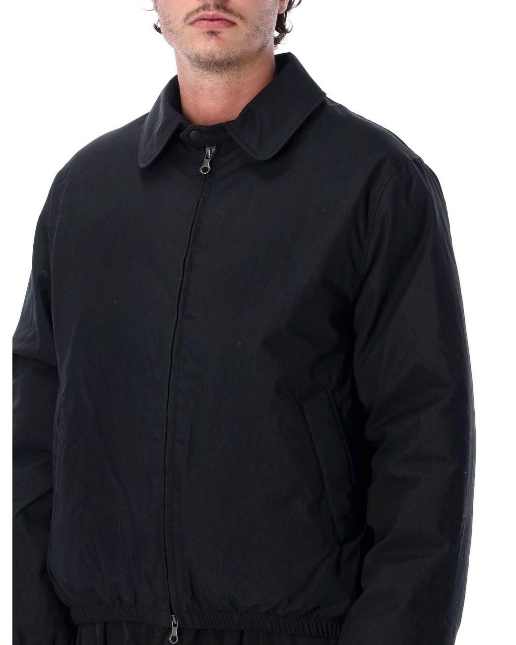 Our Legacy Black Boxy Collared Zip Jacket for men