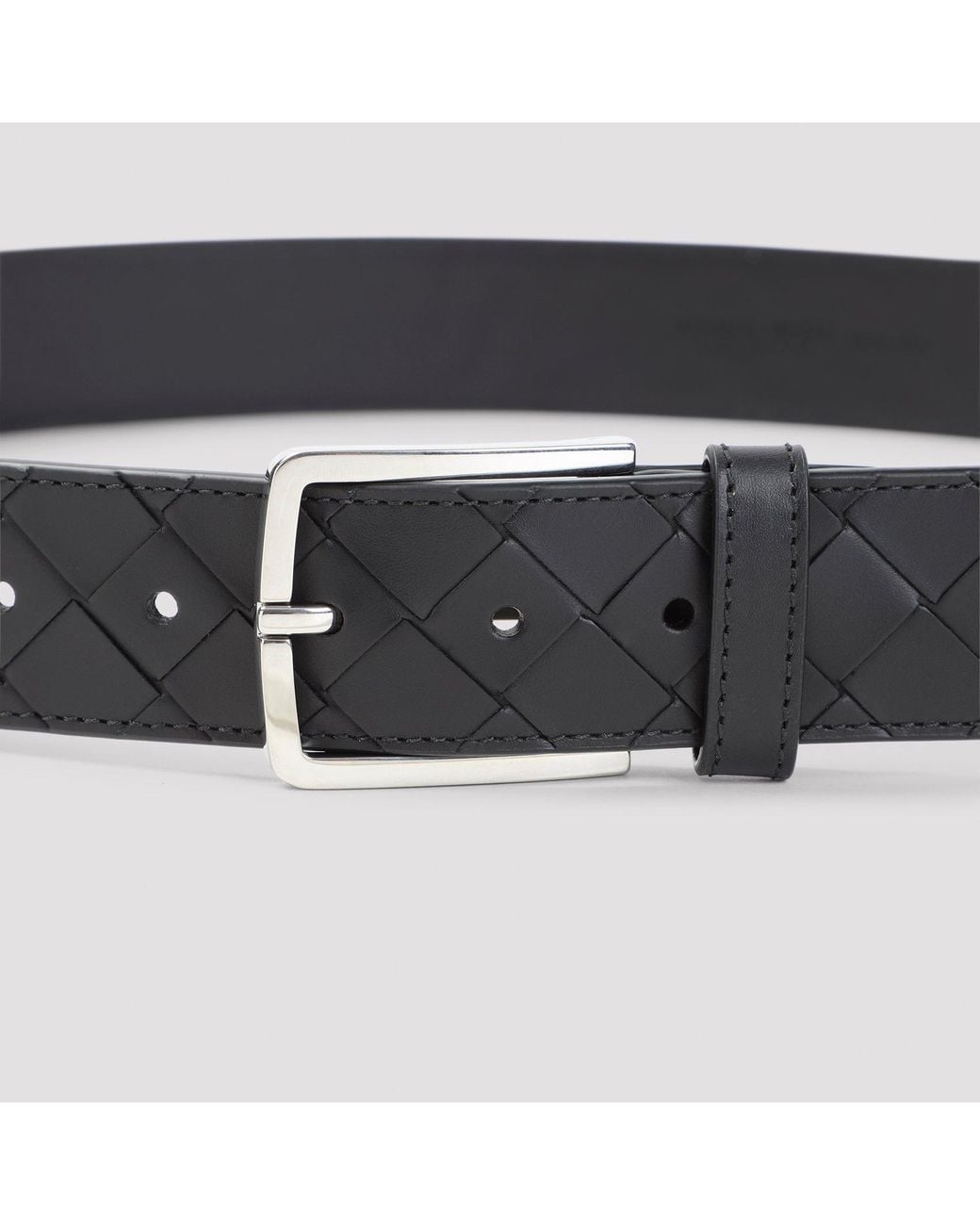 Bottega Veneta Black Intrecciato Belt