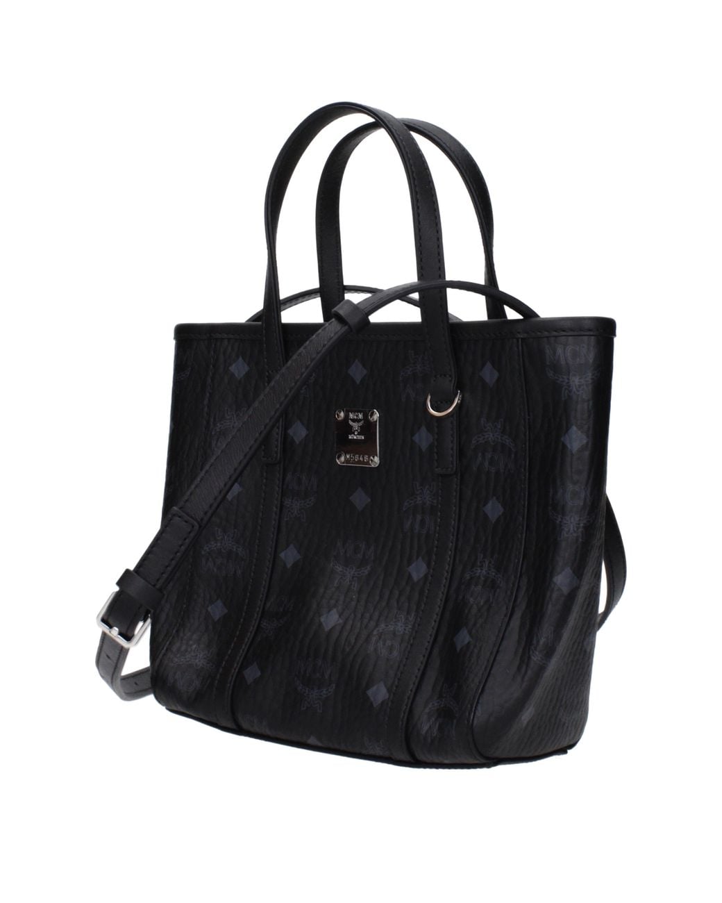 MCM Black Borse A Mano Donna Pelle Nero
