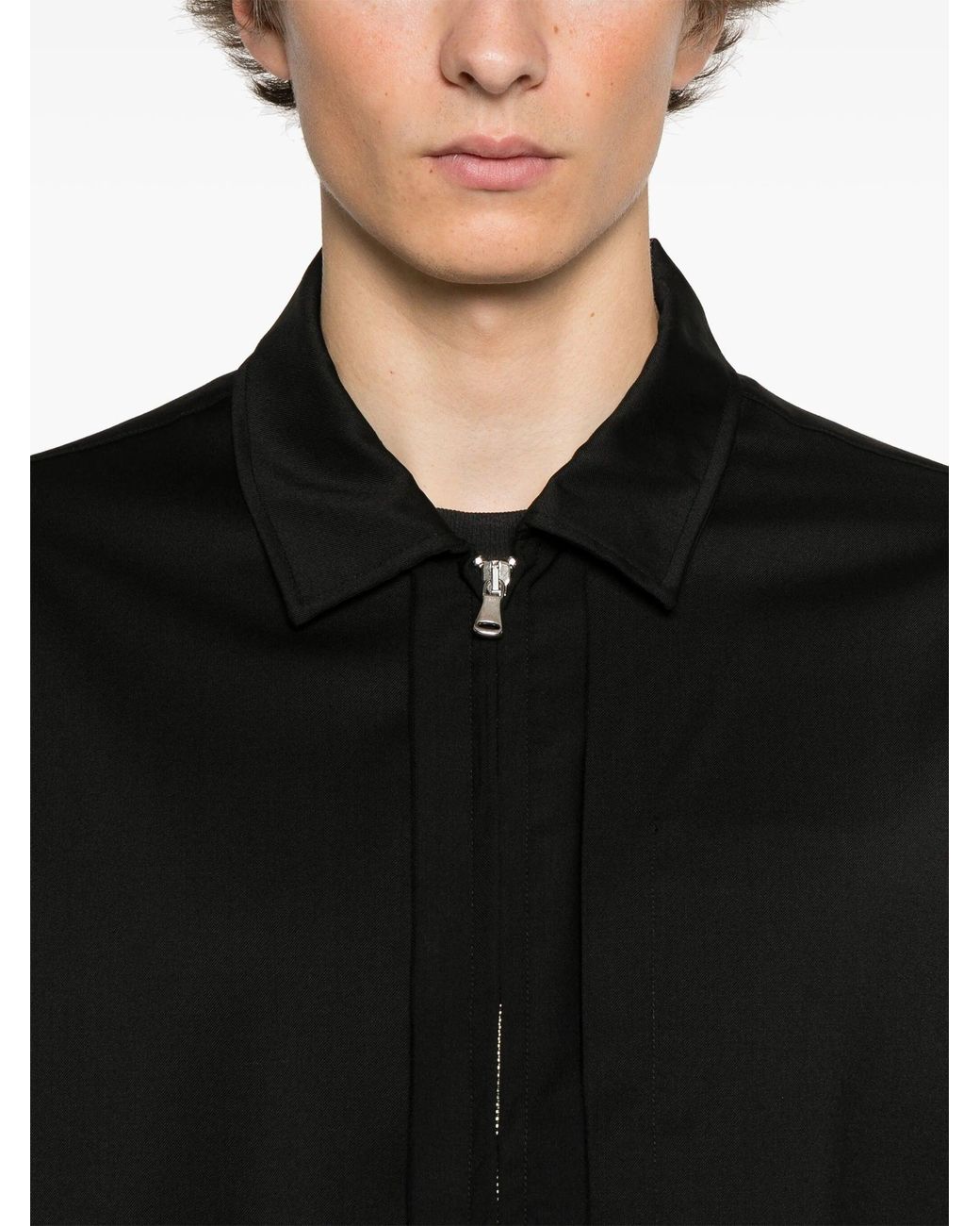 Paura Shin Overshirt mit Reißverschluss in Black für Herren