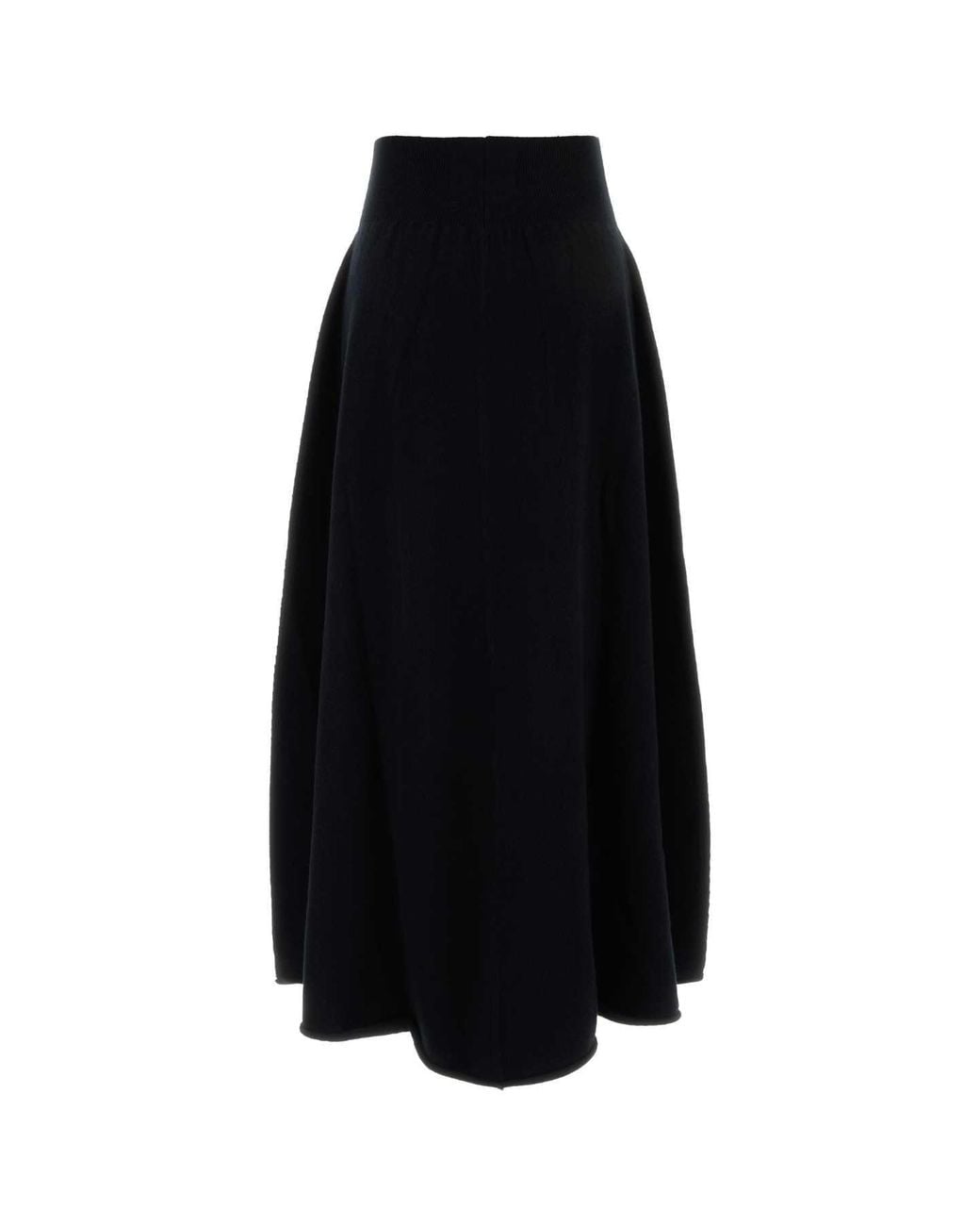 Extreme Cashmere Black Stretch Cashmere Blend Skirt