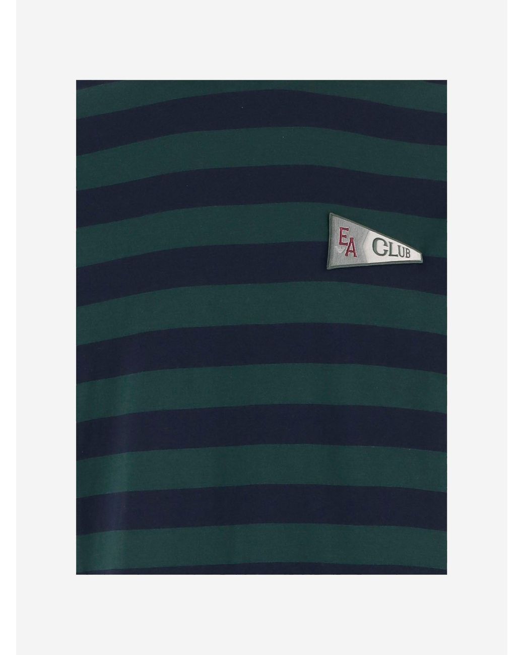 Emporio Armani Blue Striped Cotton T Shirt