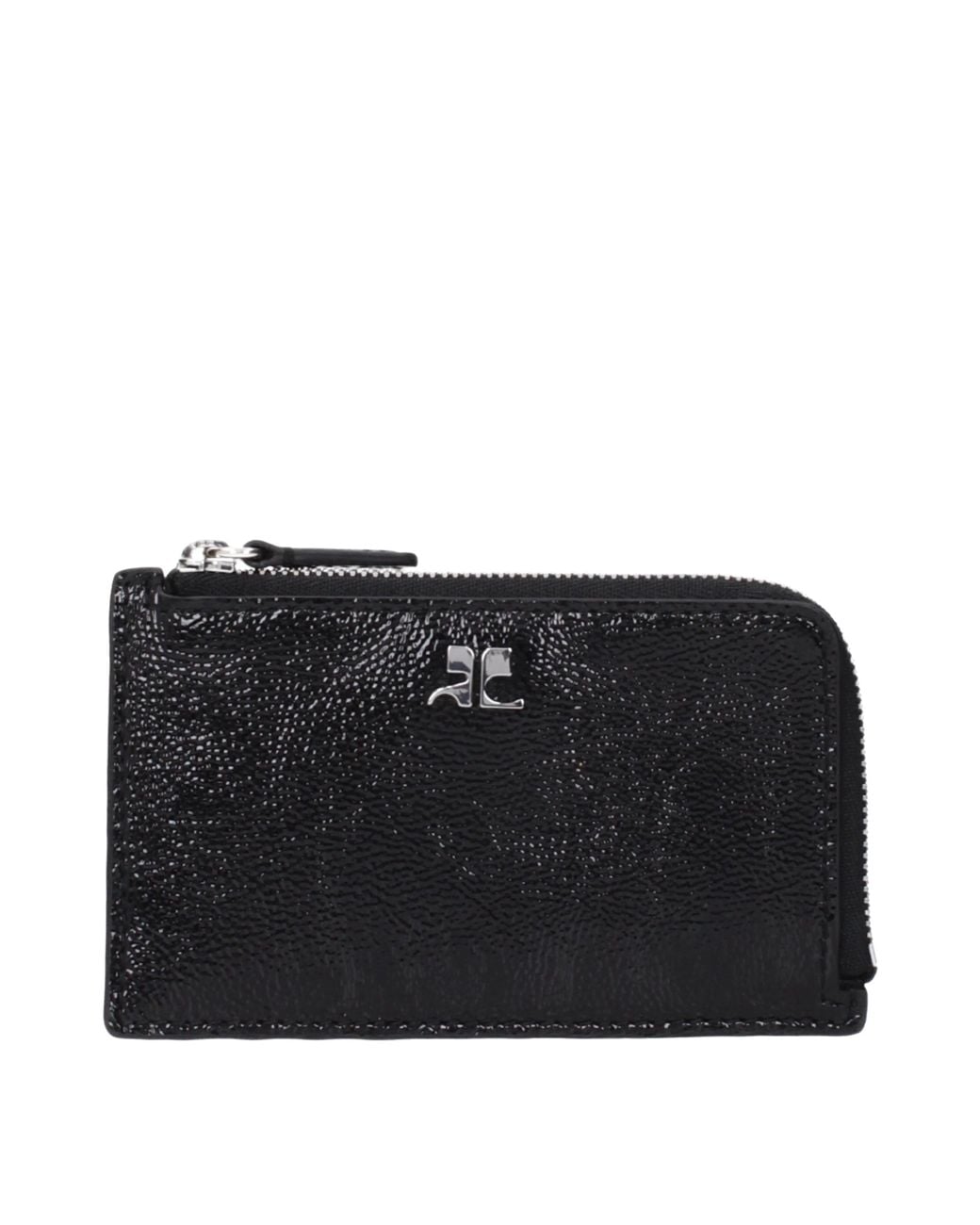 Courreges Black Wallet Leather