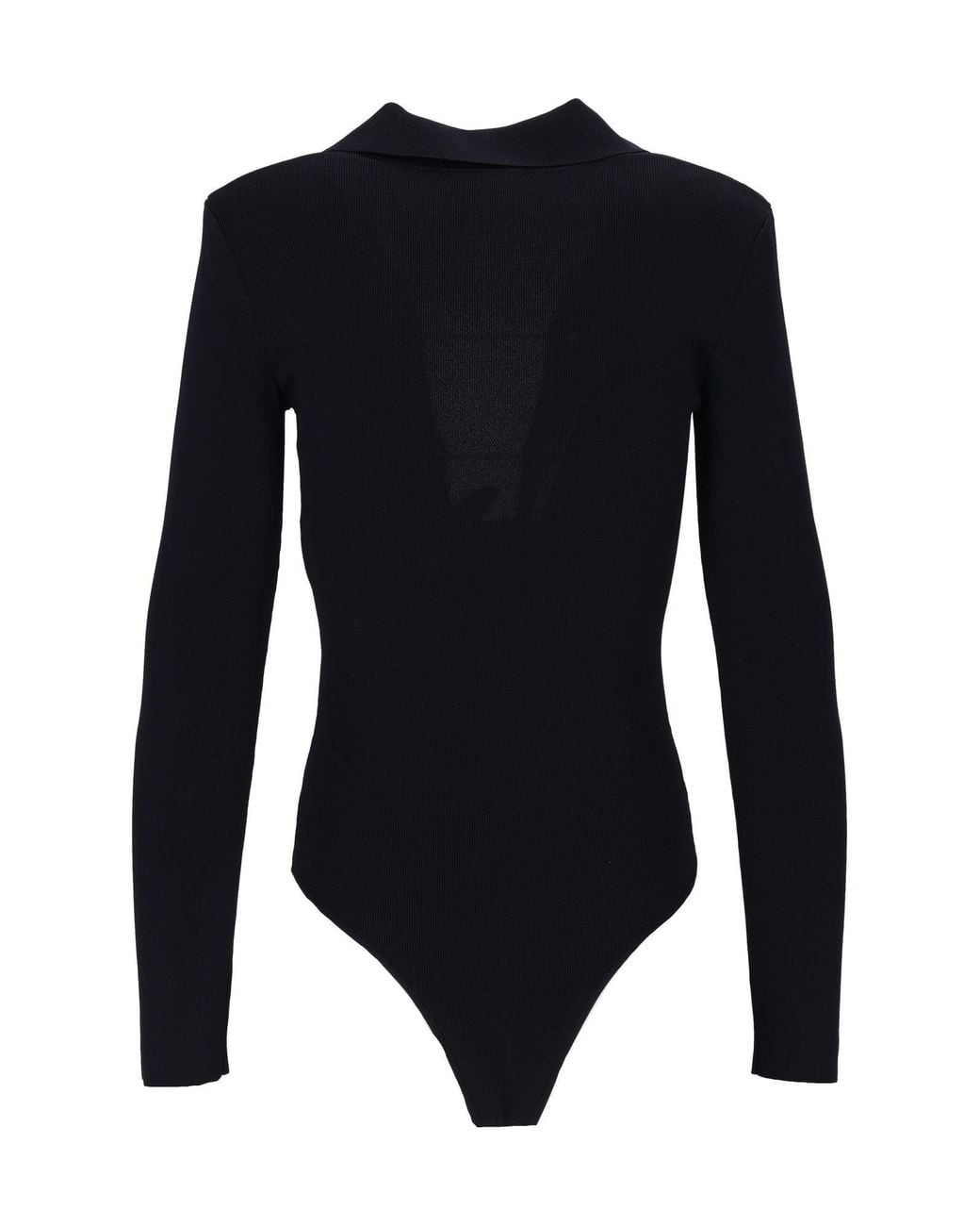 Elisabetta Franchi Black Knit Fitted Chain Bodysuit