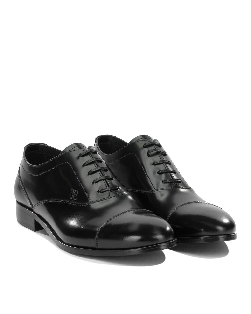Fabi Black Leather Brogues