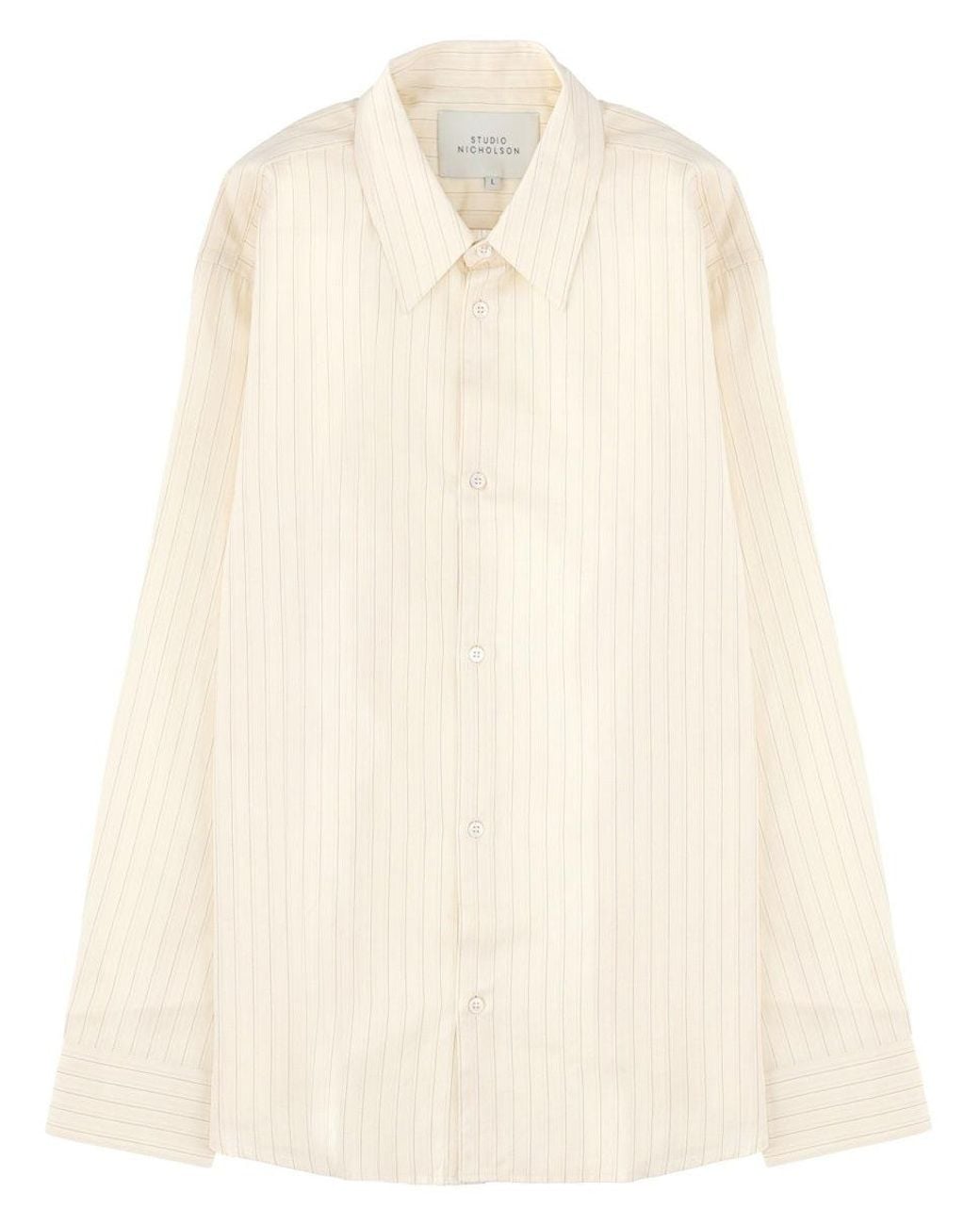 Studio Nicholson Natural Multicolour Cotton Silk Shirt for men