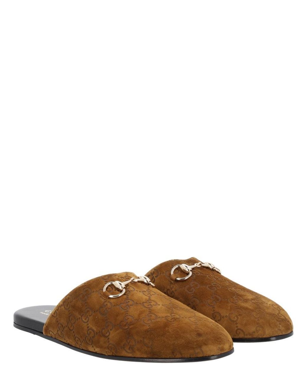 Gucci Brown Mule With Horsebit Suede for men
