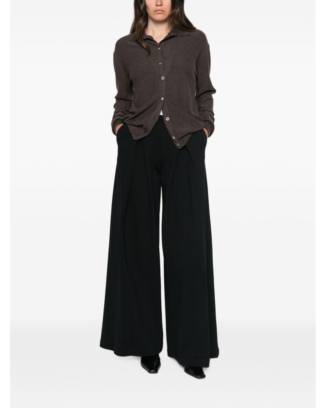 Bye Black Wide Leg Trousers