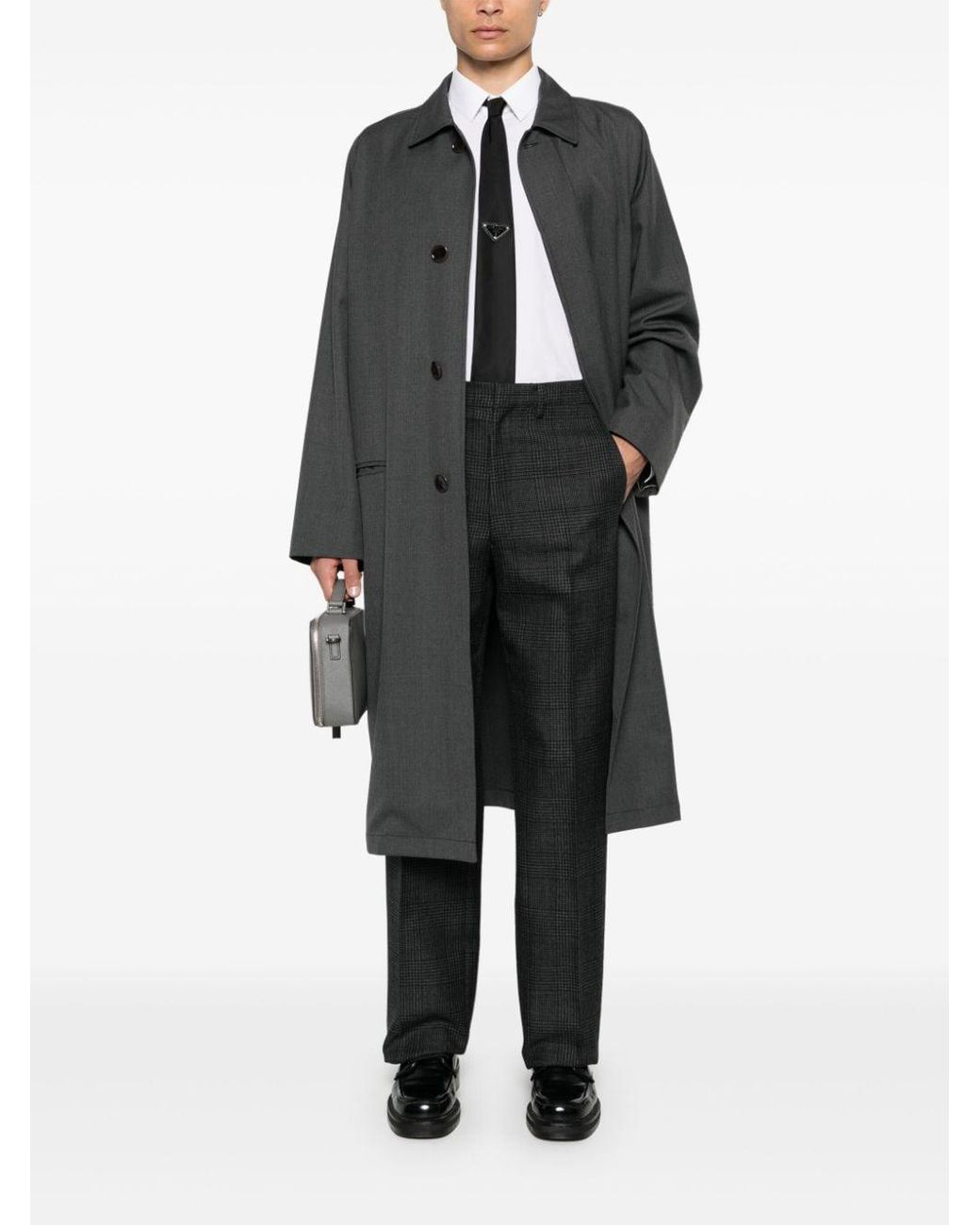 Prada Black Cotton Trousers for men