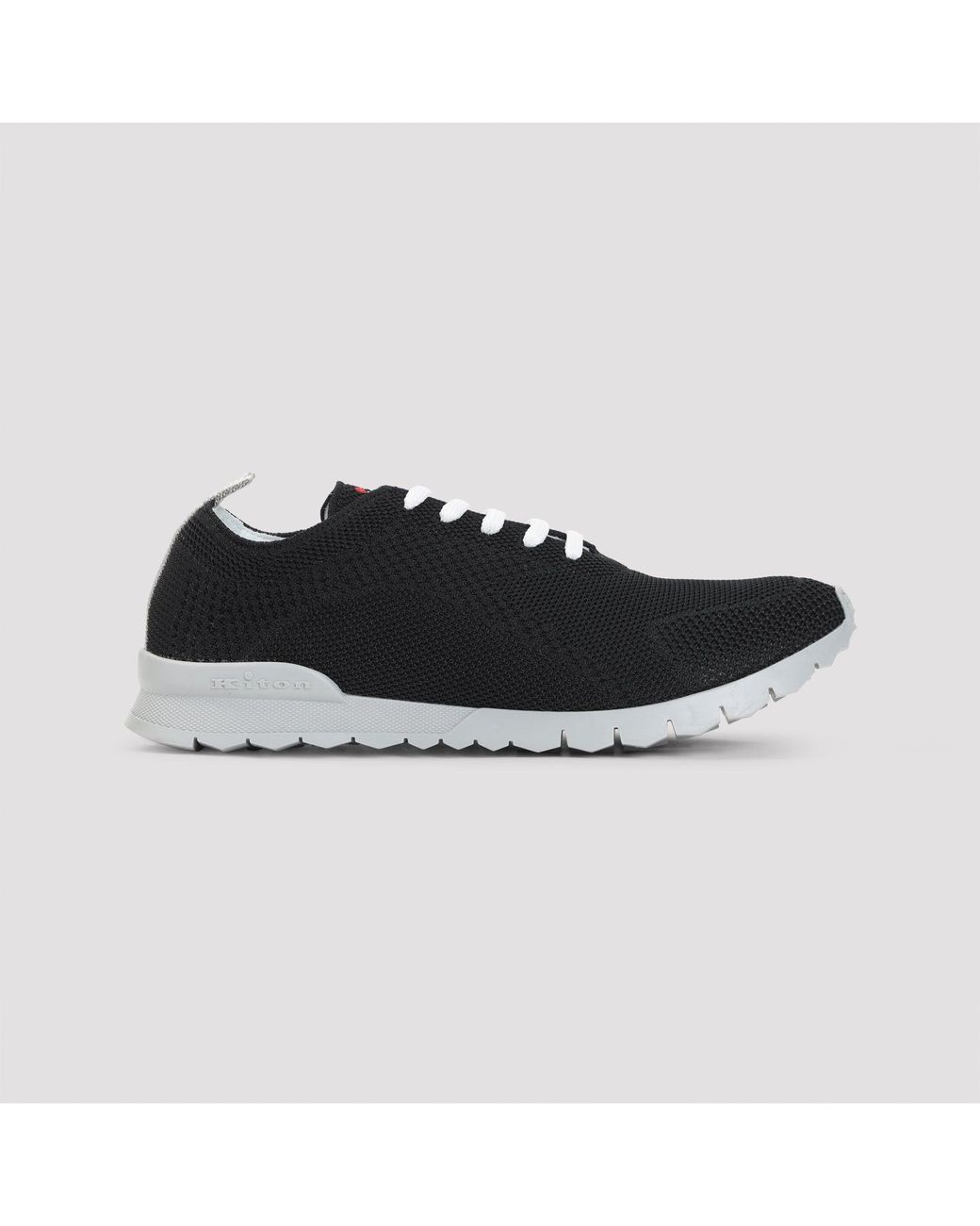 Kiton Black Leichte Strick-Sneakers