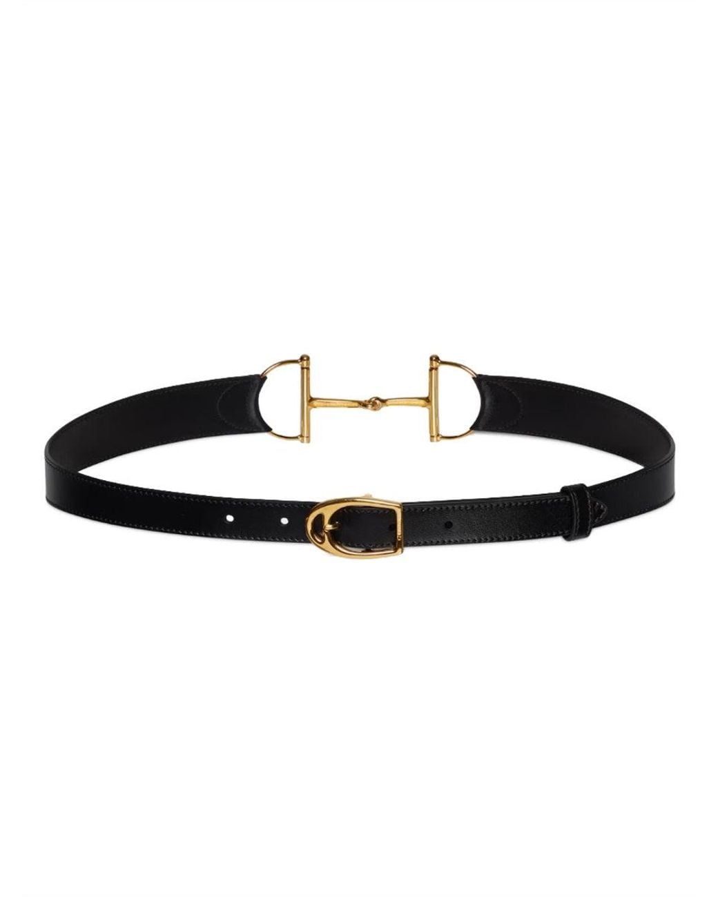 Gucci Black Belt Oversize Clamp Calfskin