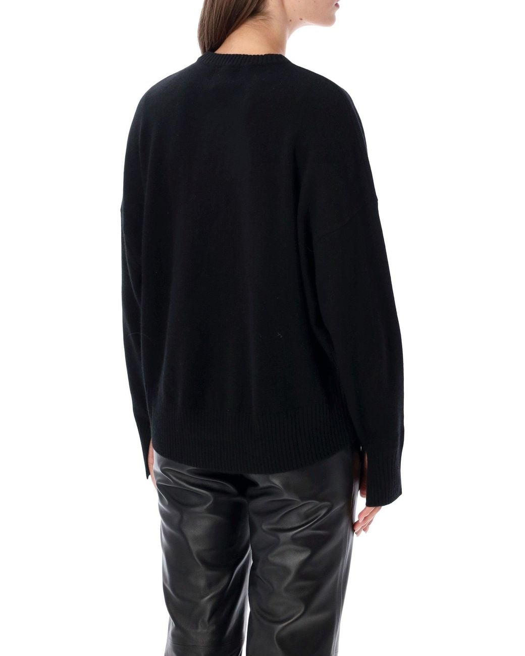 Loulou de Saison Black Cashmere Crewneck Sweater