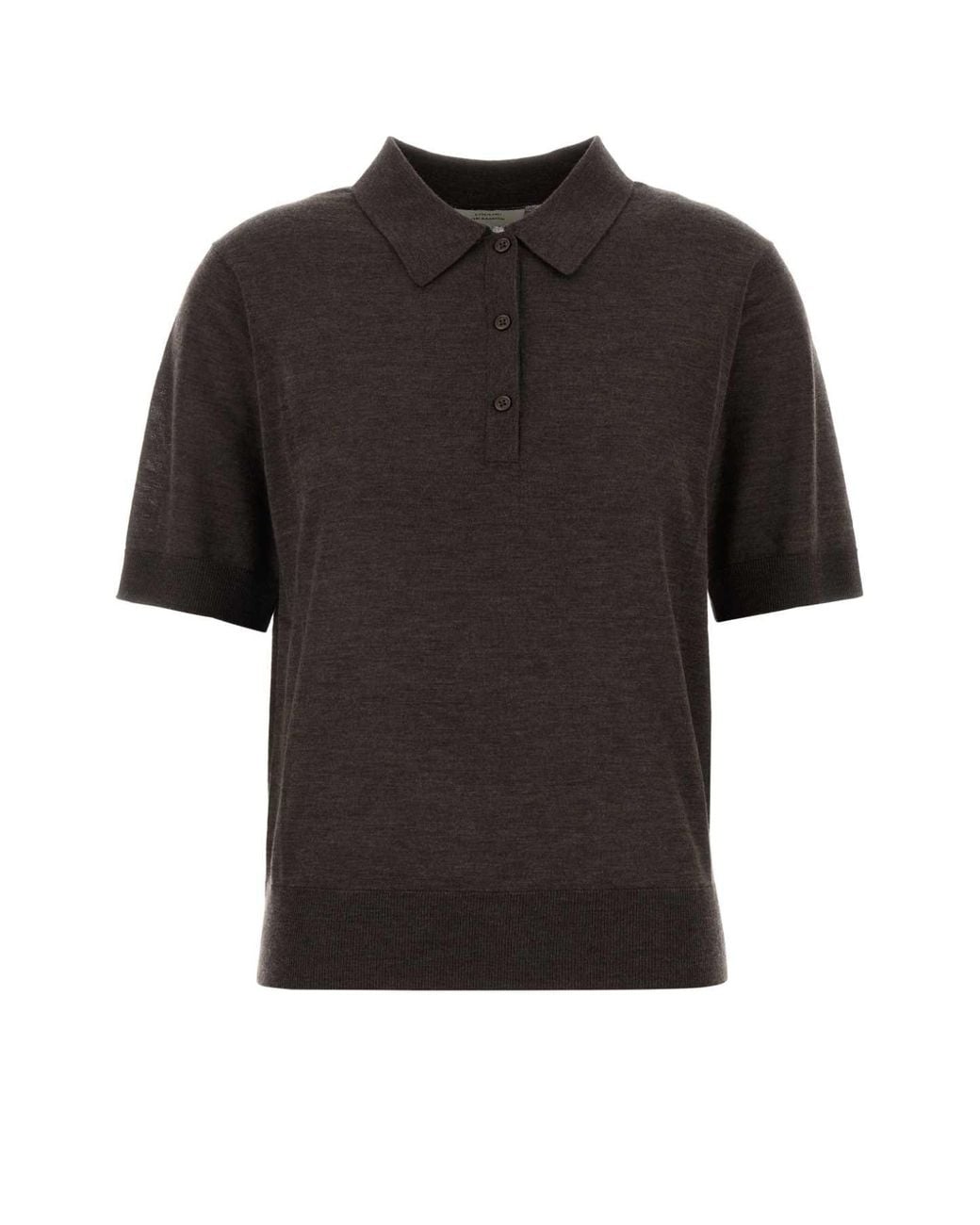 Loulou de Saison Black Migo Fine Short-Sleeve Polo