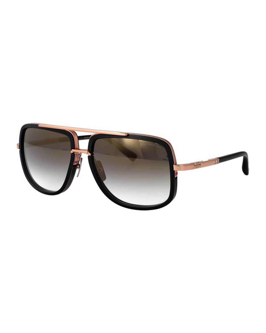 Dita Eyewear Brown Aviator Sunglasses Drx 2030 L Blk Rgd Blk Rgd