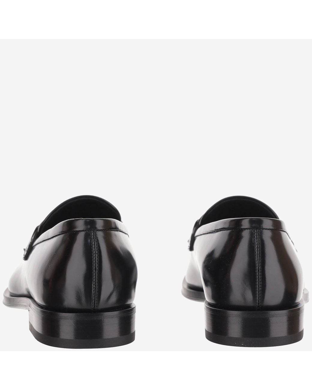 Ferragamo Black Leather Loafers