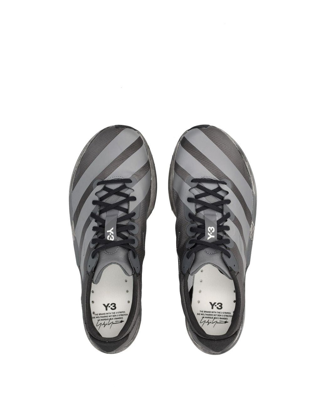 Y-3 Blue Low-Top Lace-Up Sneakers