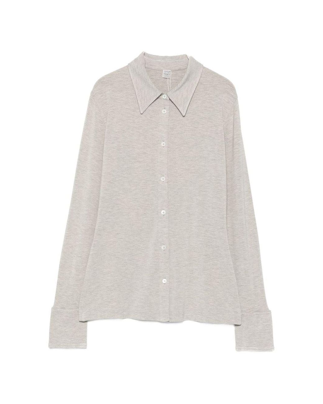 Totême White Slim Solid Shirt