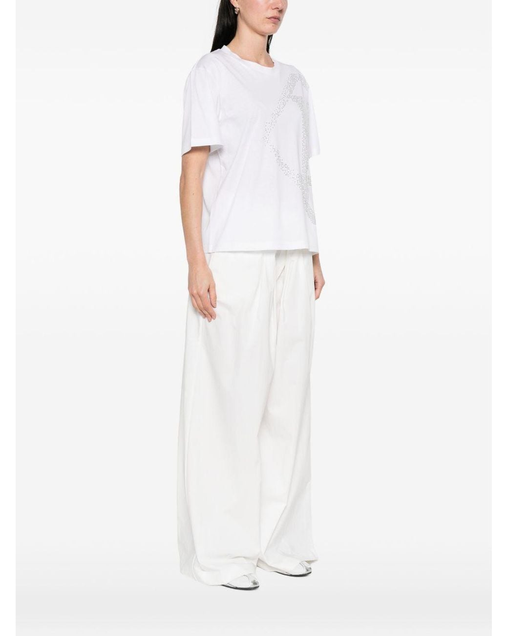 Herno White Stud Detail T-Shirt