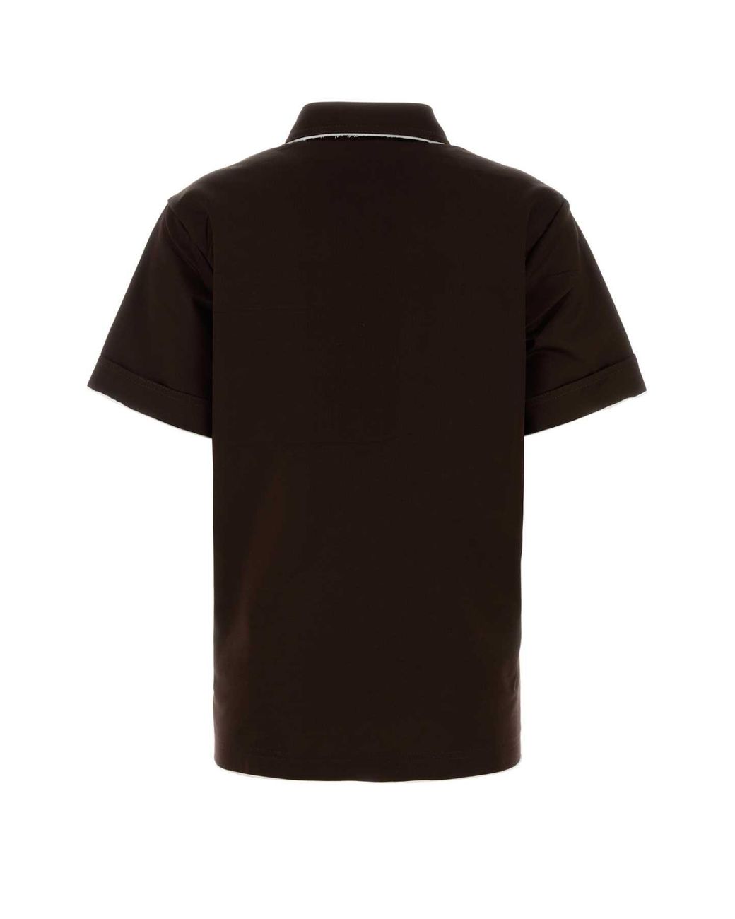 Prada Black Chocolate Cotton Polo Shirt